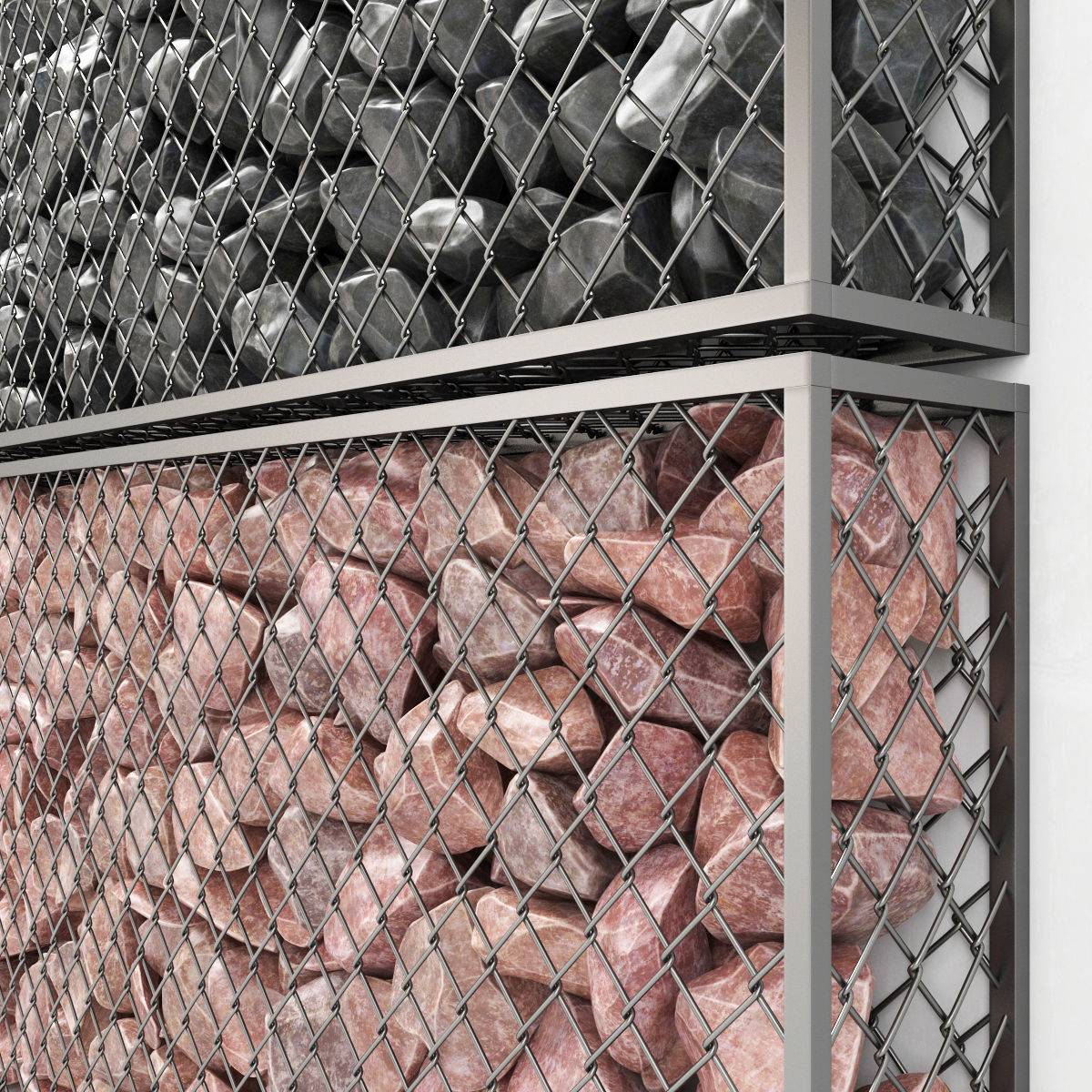 Gabion rock stone 3D model_2