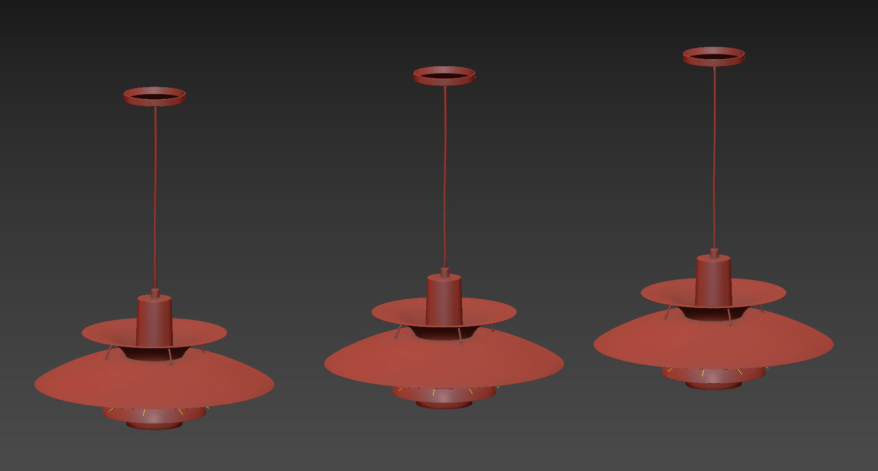 PH 5 Pendant Lights - 3 Colors 3D model_7