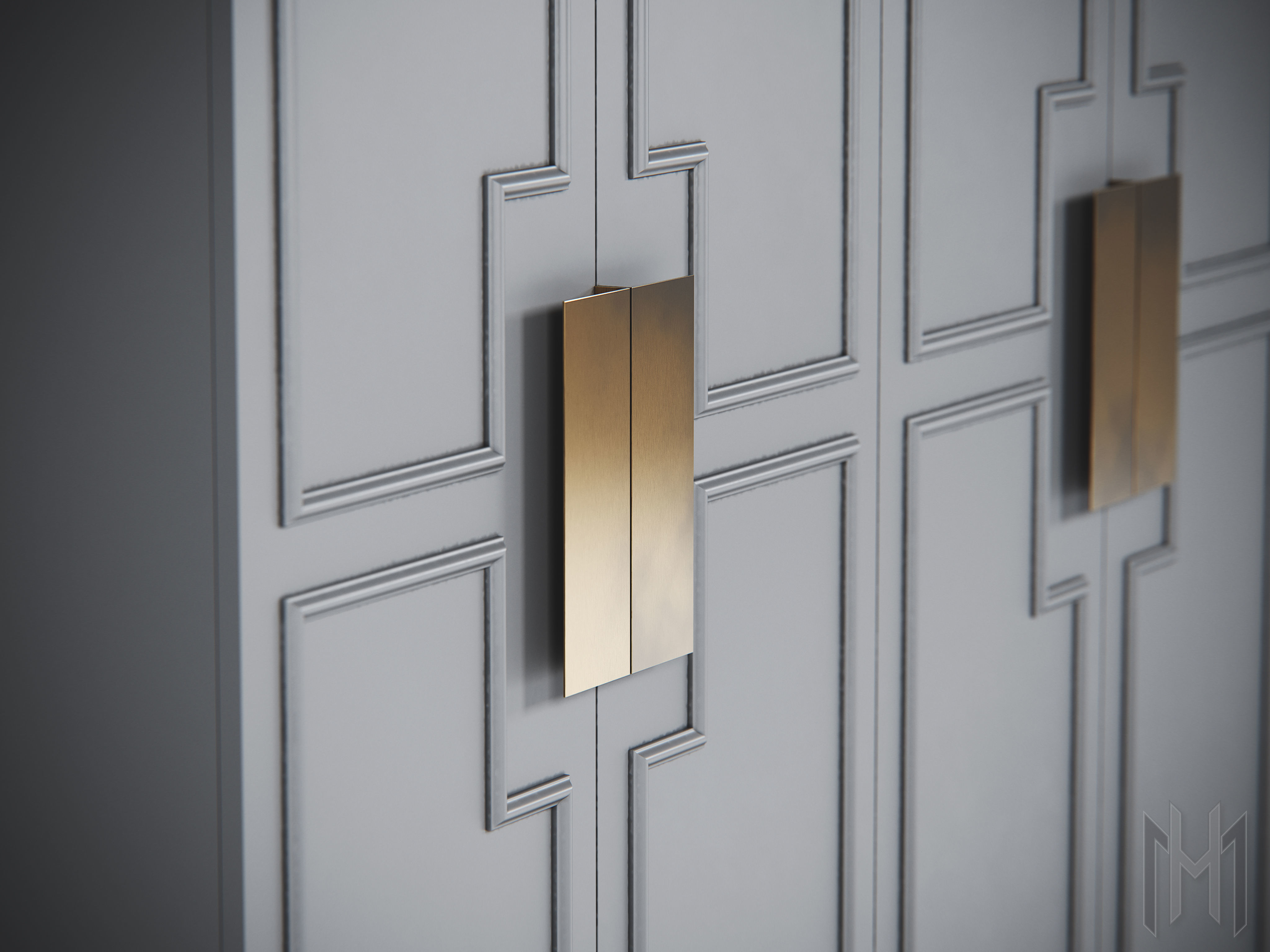 bedroom cabinet Low-poly 3D model_1