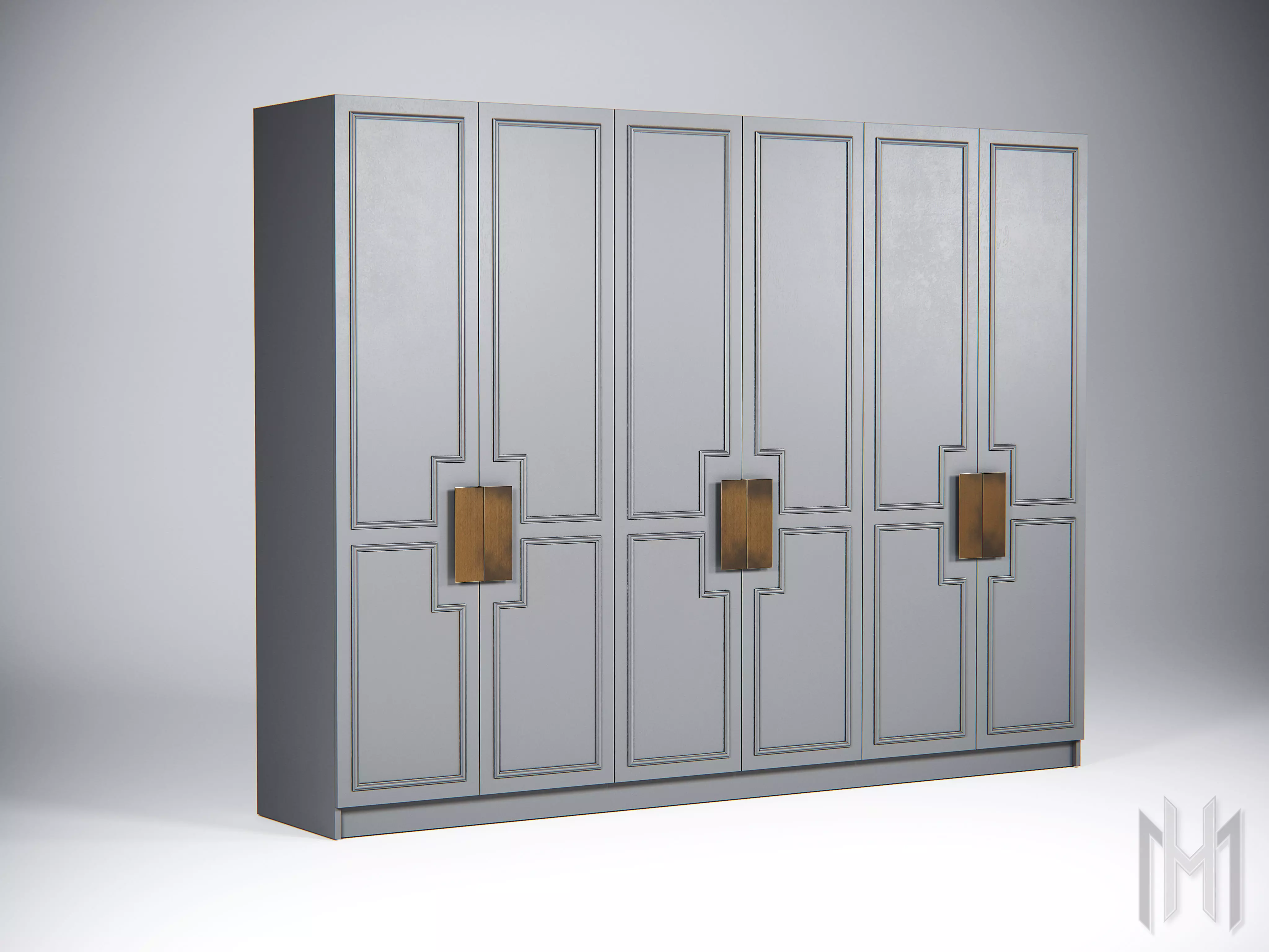 bedroom cabinet Low-poly 3D model_0