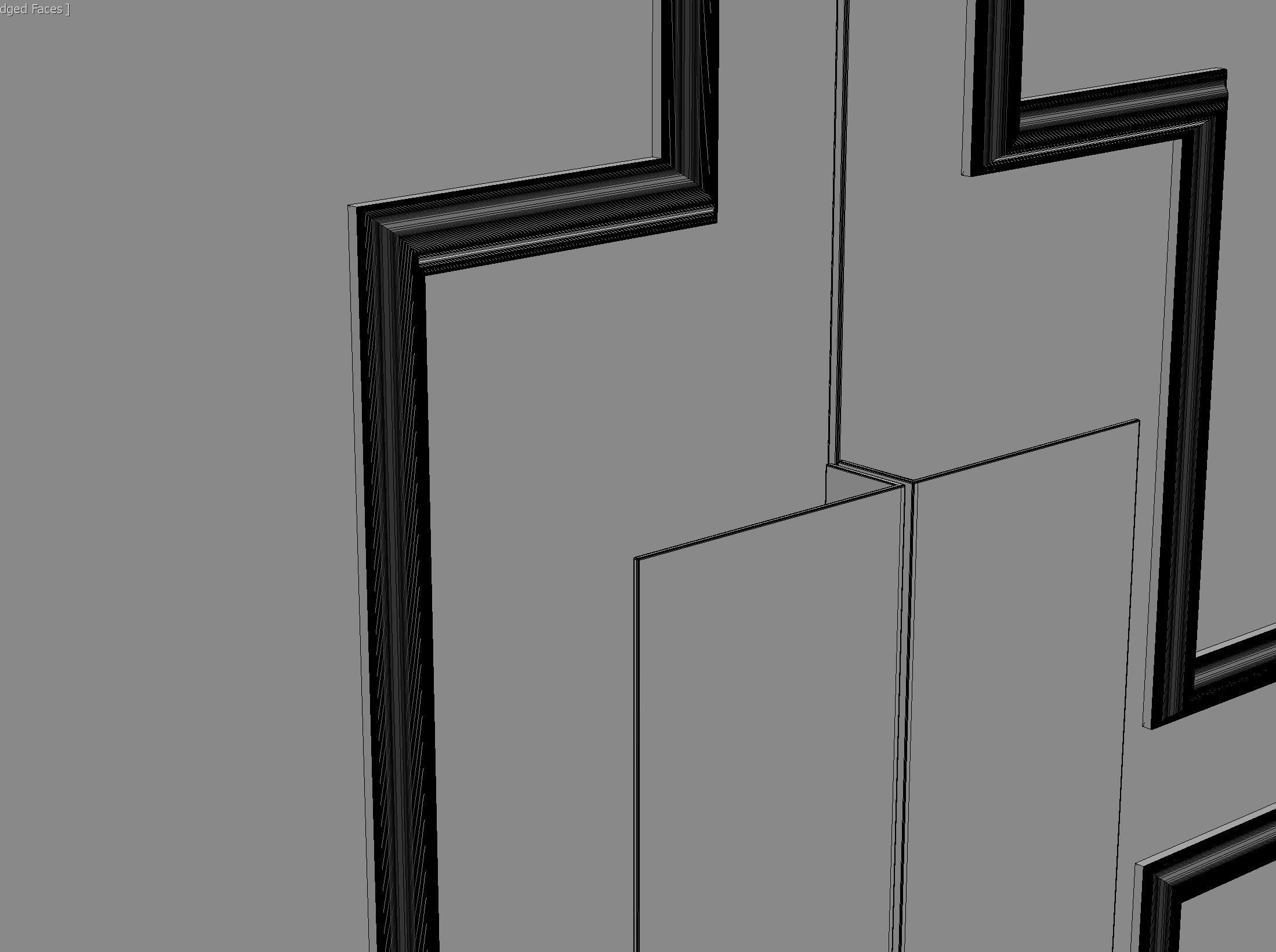 bedroom cabinet Low-poly 3D model_4