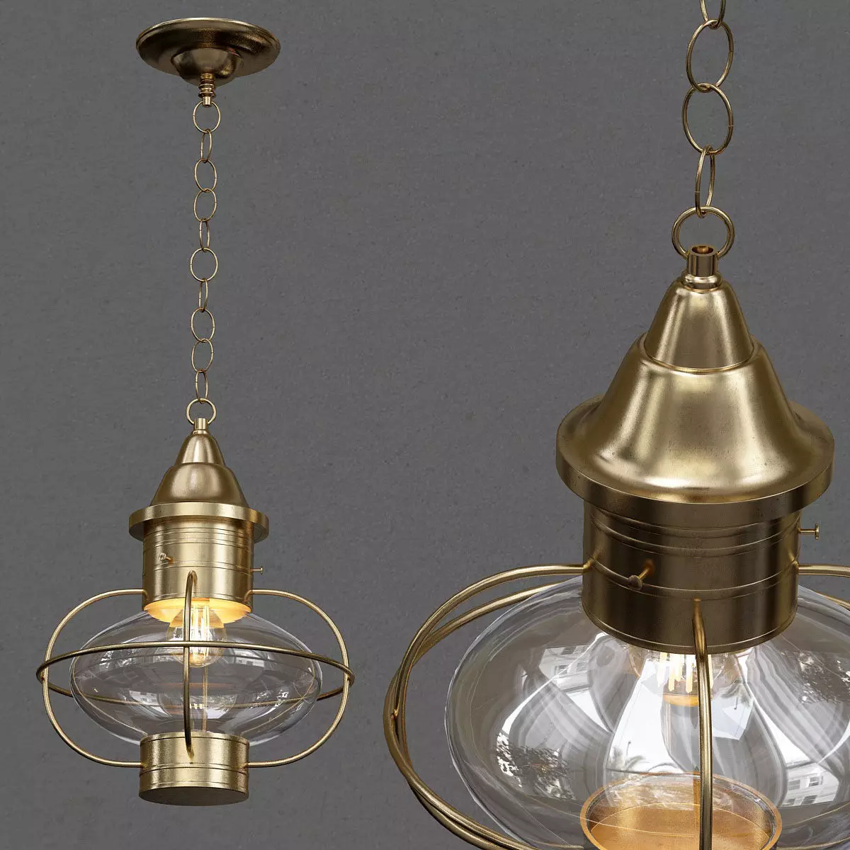 Nautical lantern 3D model_0