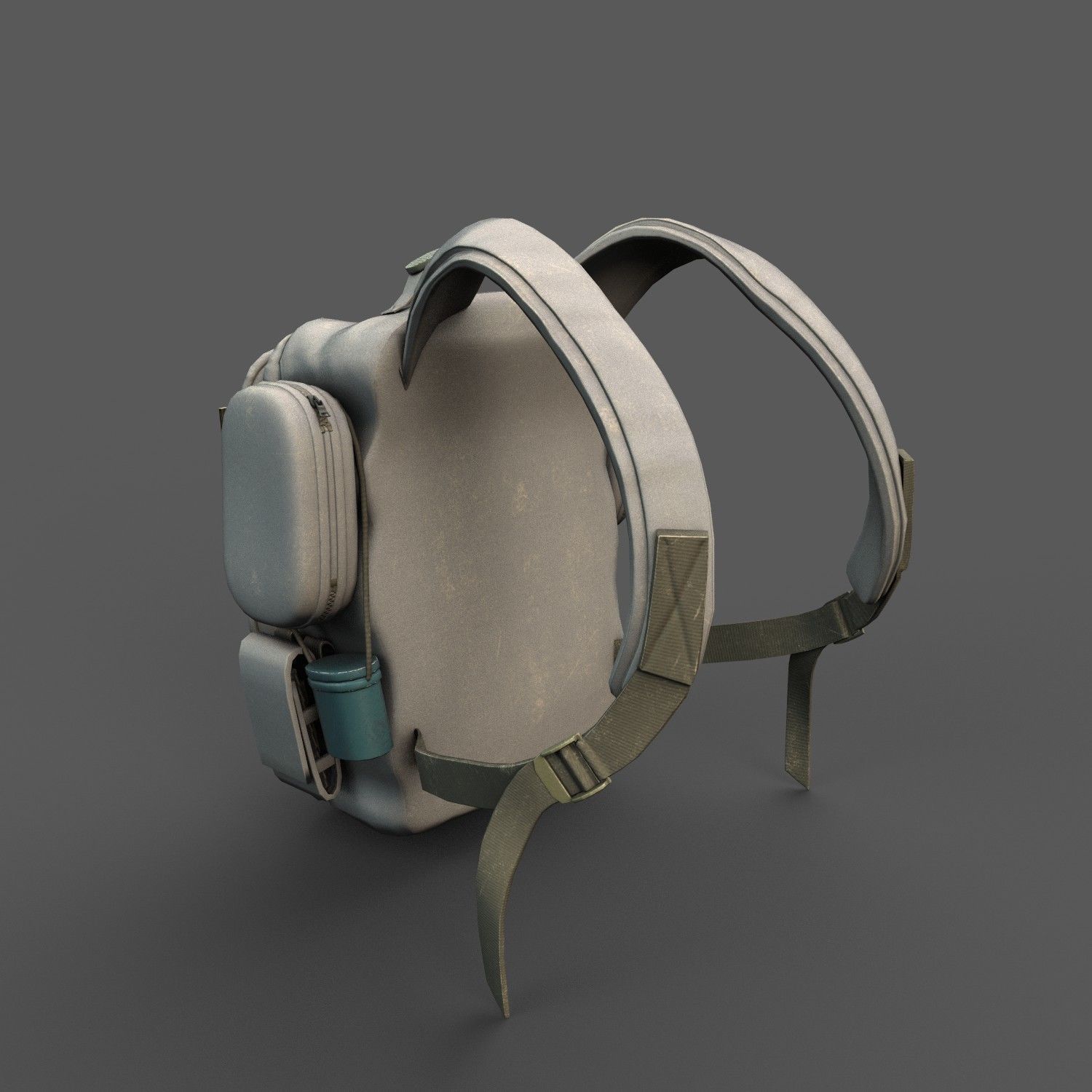 Backpack low poly human generic Low-poly 3D model_4