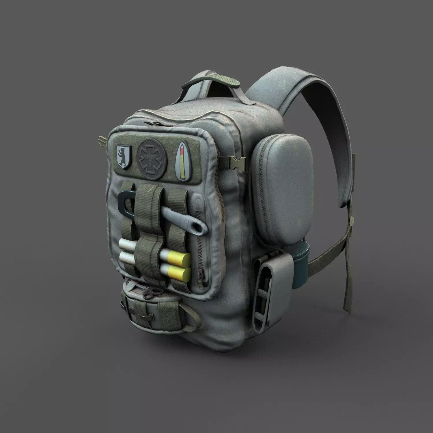 Backpack low poly human generic Low-poly 3D model_0