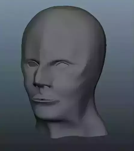 Human Face Low-poly 3D model