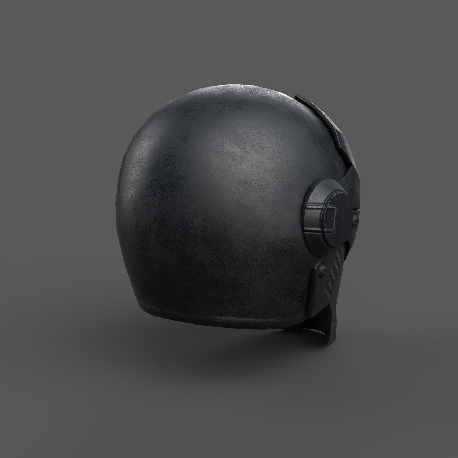 Helmet scifi military combat  Low-poly 3D model_4