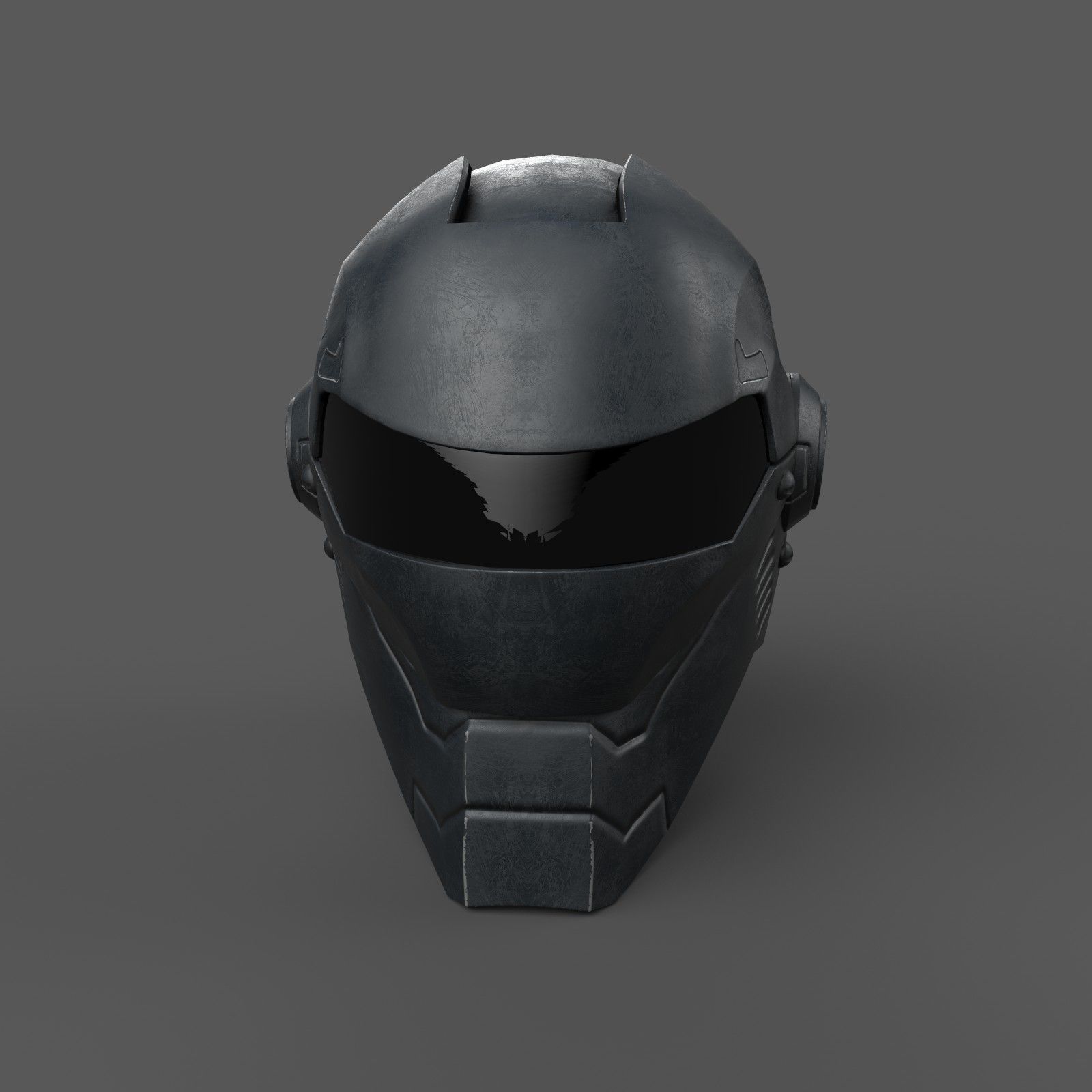 Helmet scifi military combat  Low-poly 3D model_1