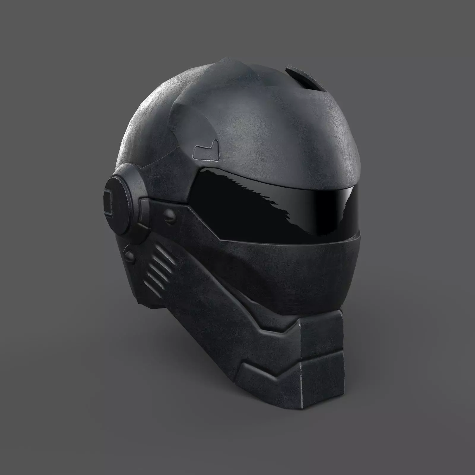 Helmet scifi military combat  Low-poly 3D model_0