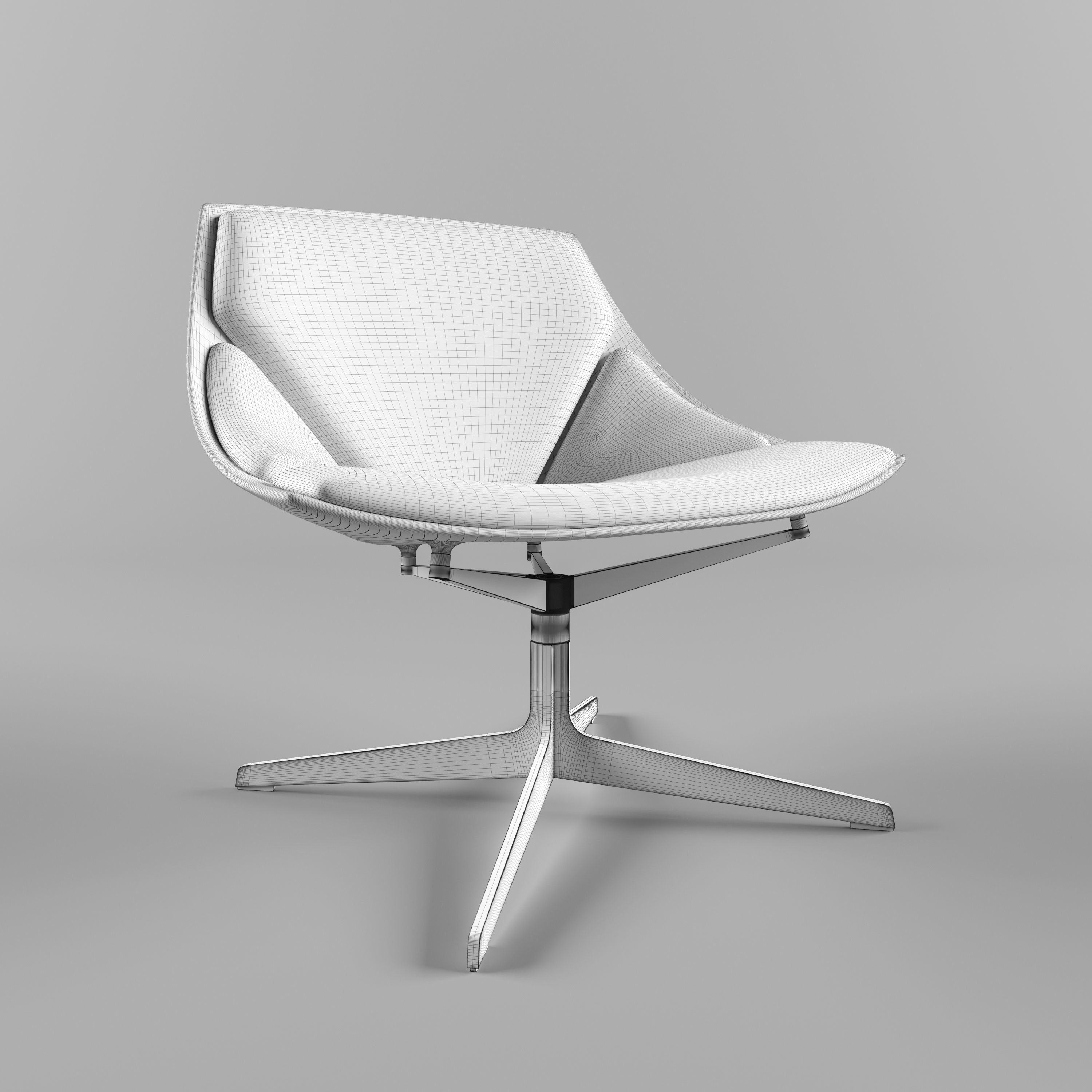 Fritz Hansen Space Chair 3D model_5