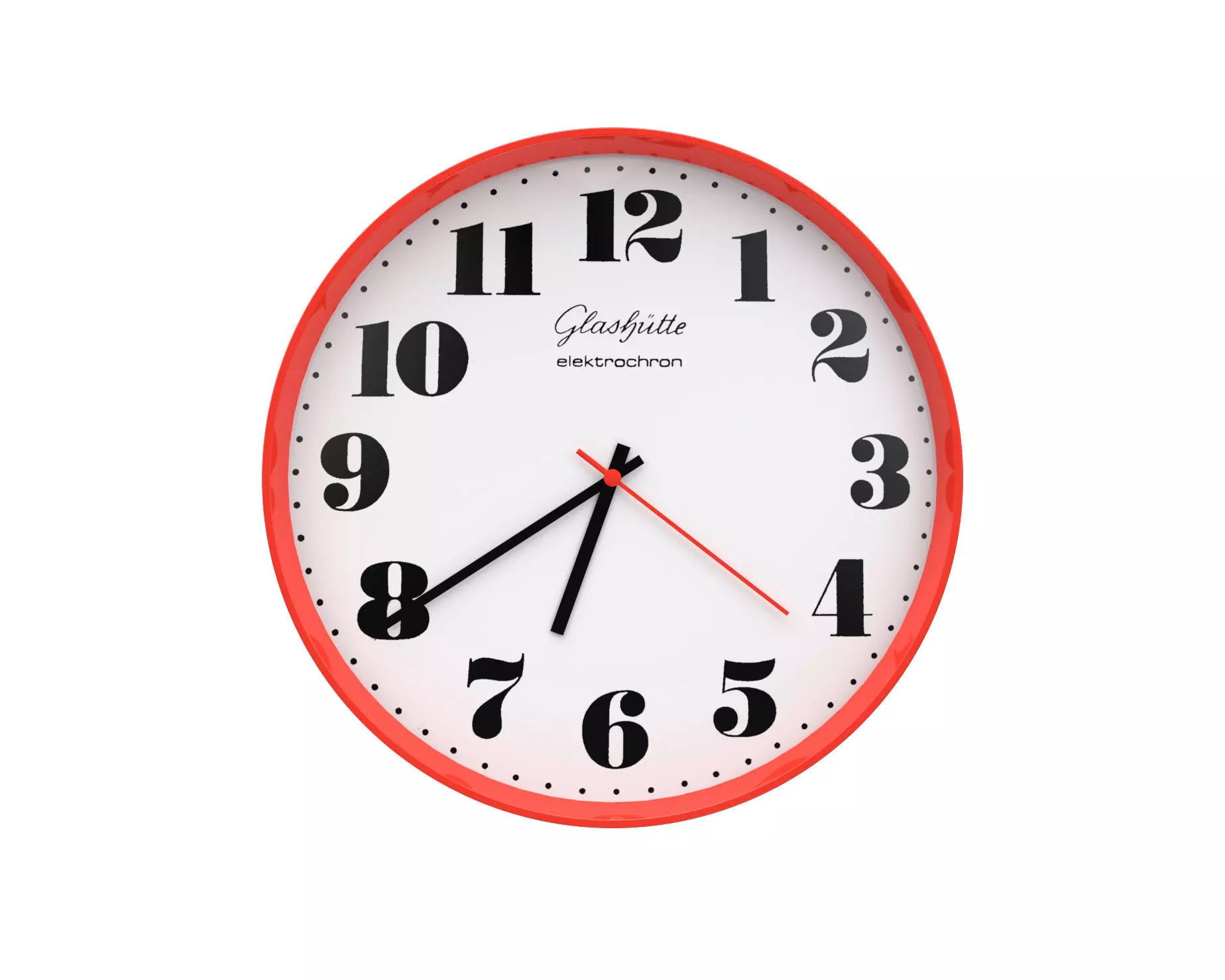 Wall Clock Glashutte Elektrochron Free 3D model