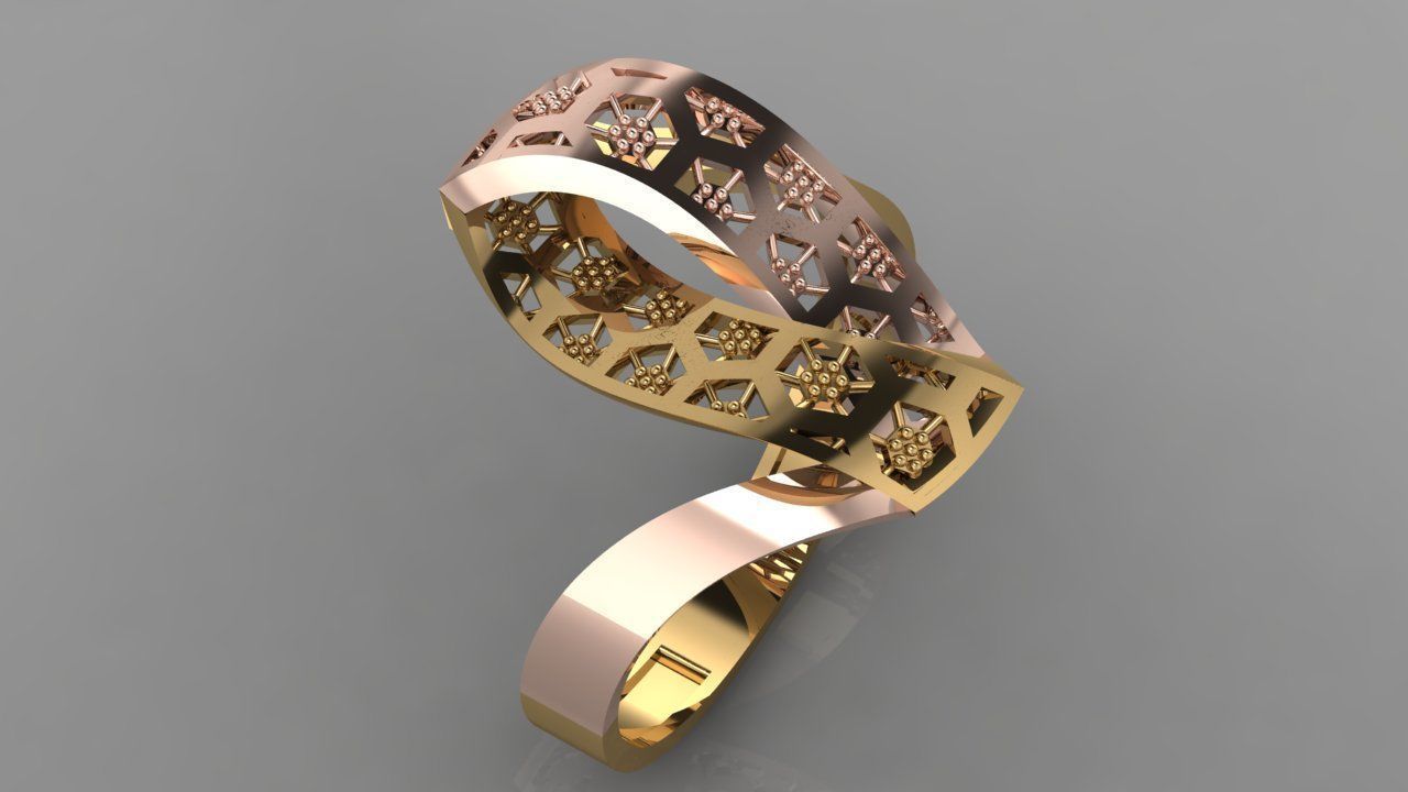 GC GOLD Y104- Diamond Ring 3D print model_1