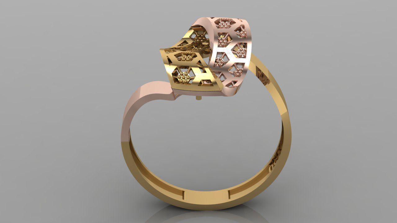 GC GOLD Y104- Diamond Ring 3D print model_2