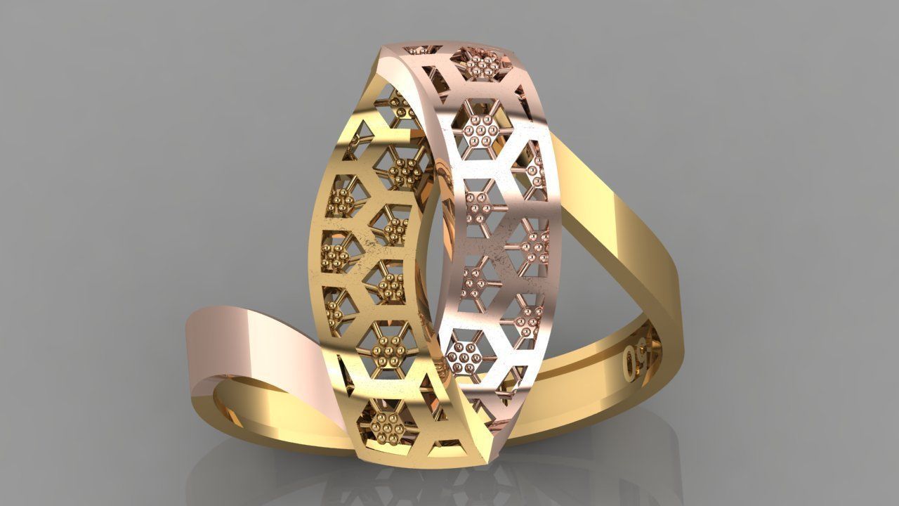 GC GOLD Y104- Diamond Ring 3D print model_4