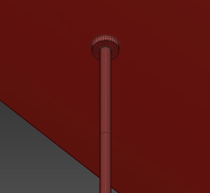 PERFECTA hanging lamp with four lights 3D model_2