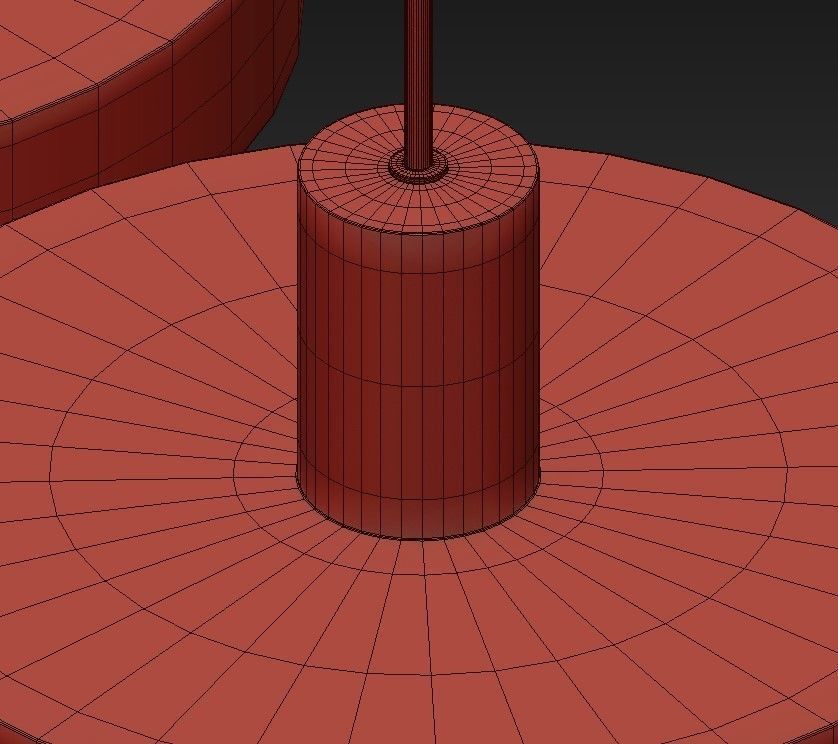 PERFECTA hanging lamp with four lights 3D model_6