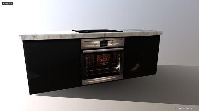 AEG Oven and Hob Low-poly 3D model