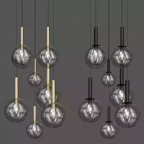 Chandelier with balls hanging from it