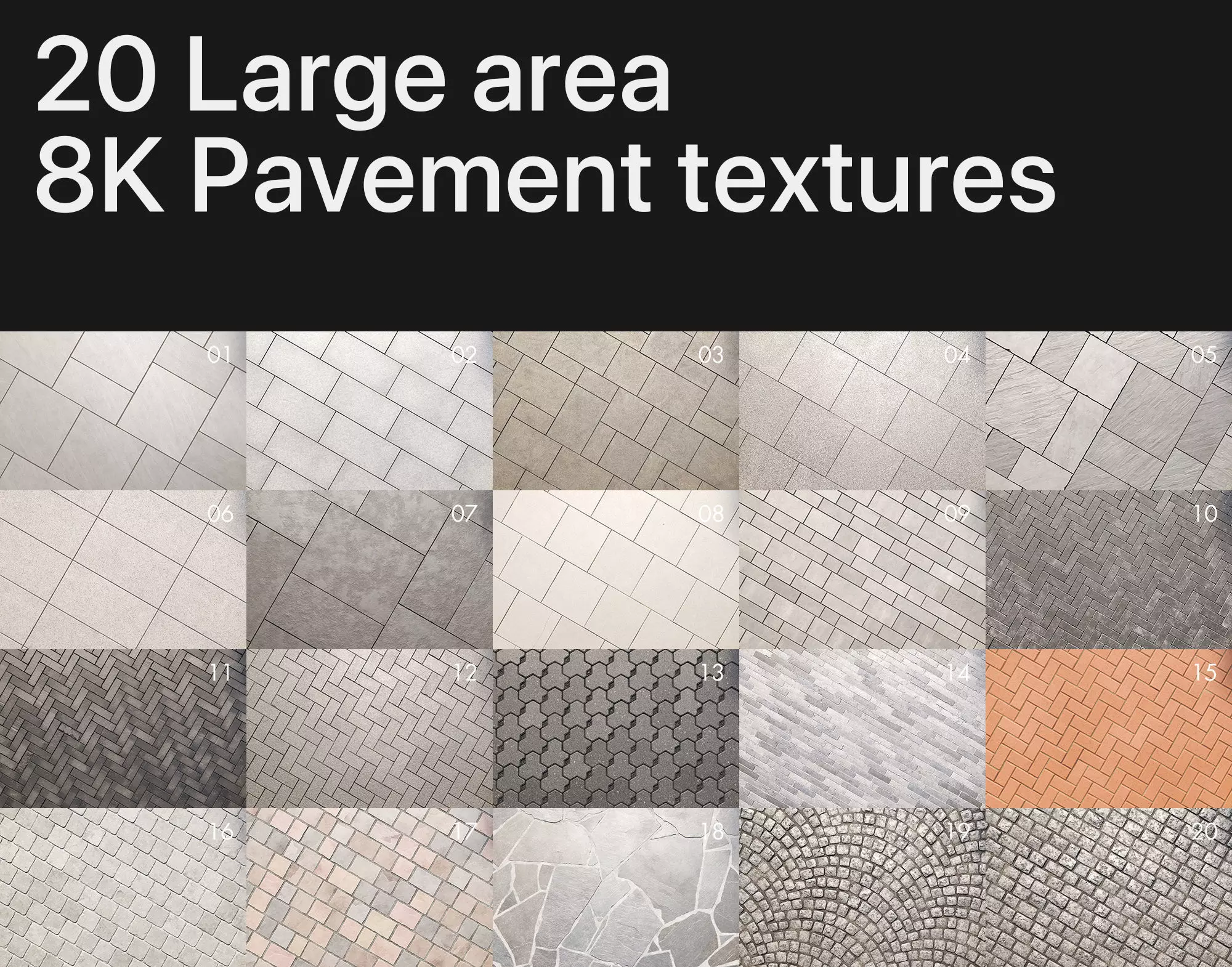 8K Large area paving textures pack Texture_0