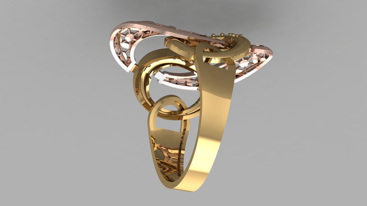 GC GOLD Y1011- Diamond Ring  3D print model_4
