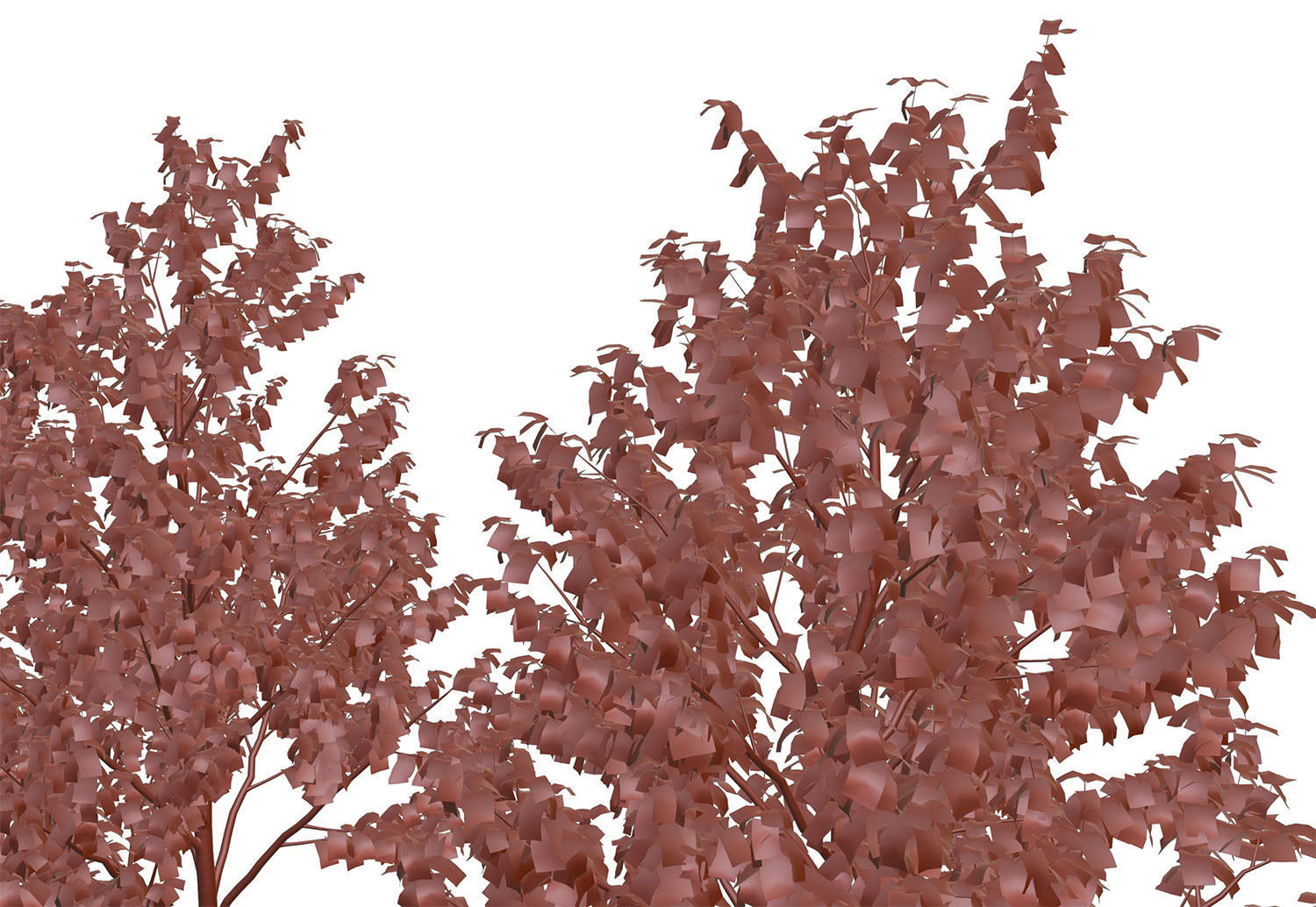 Set of deciduous trees 3D model_11