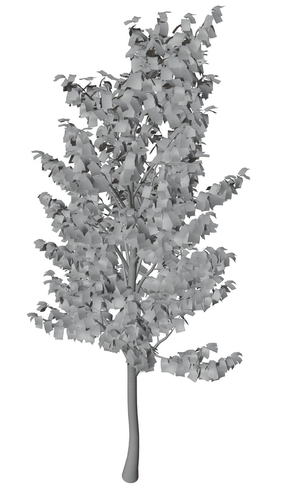 Set of deciduous trees 3D model_7