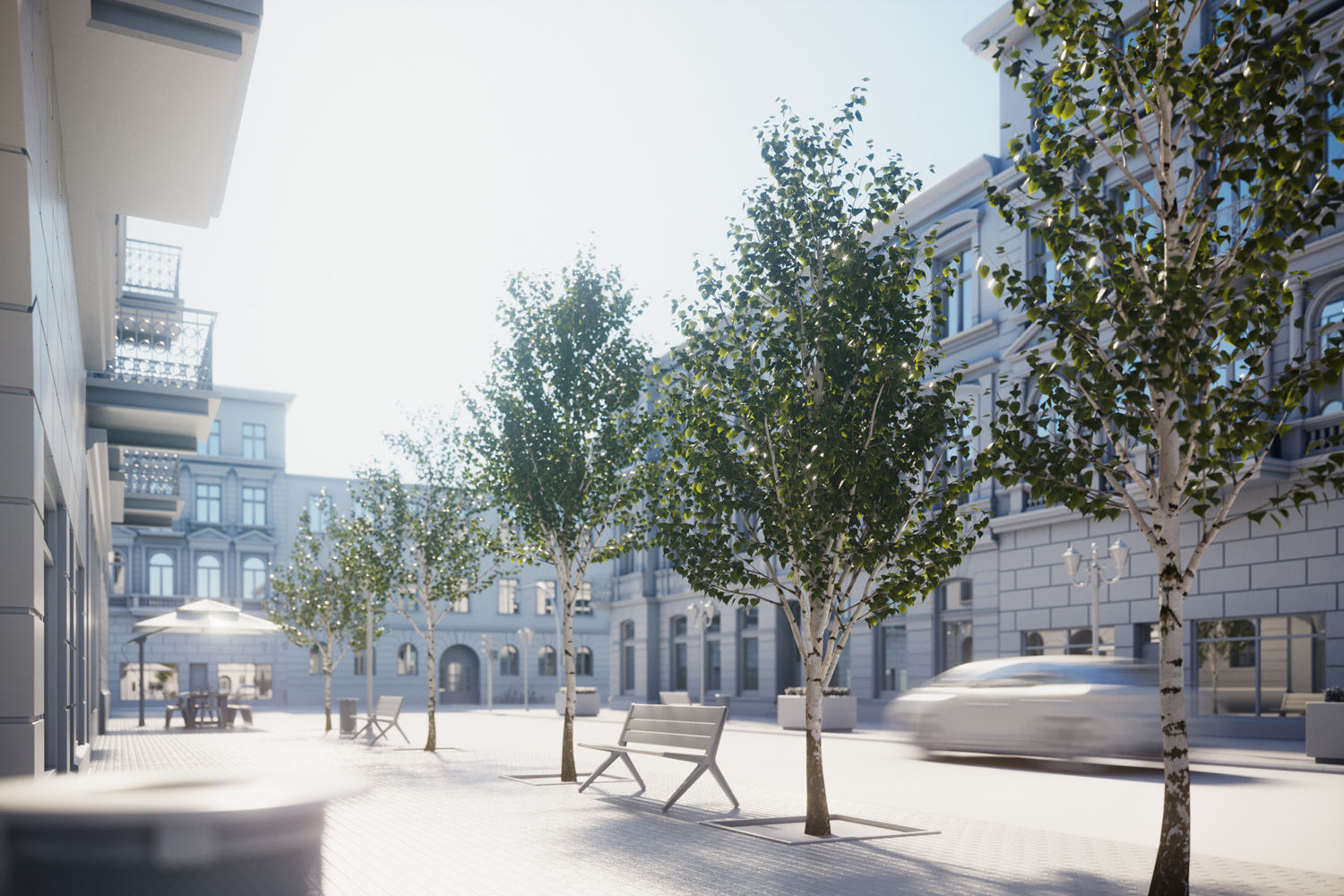 Set of deciduous trees 3D model_1