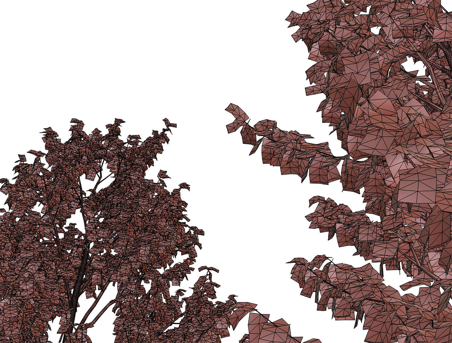 Set of deciduous trees 3D model_14