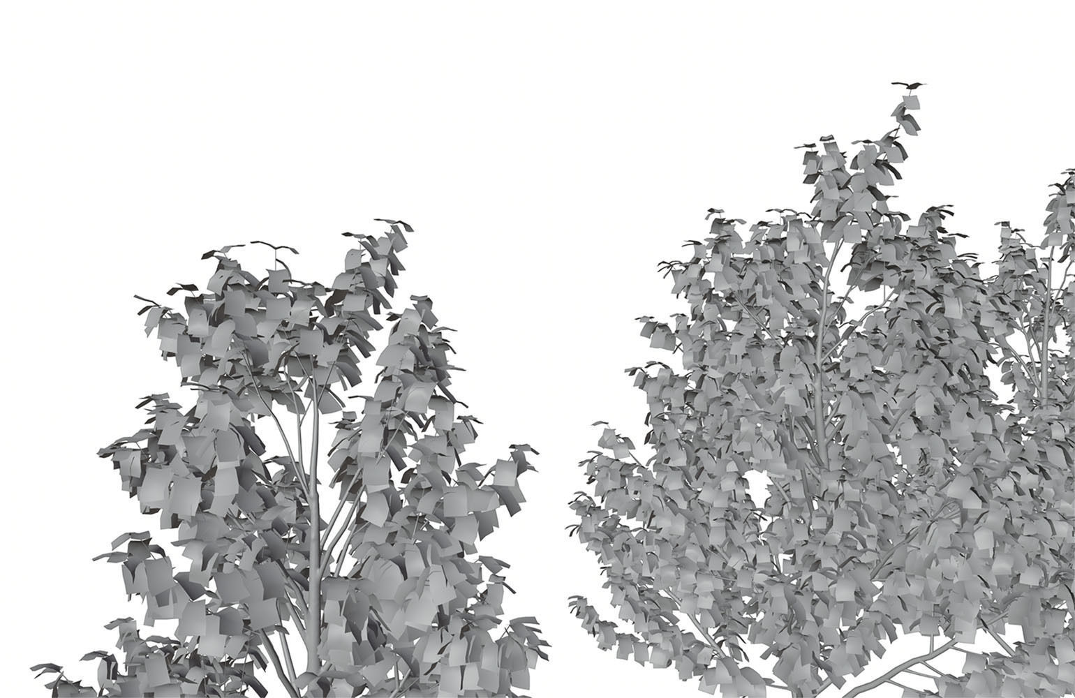 Set of deciduous trees 3D model_6