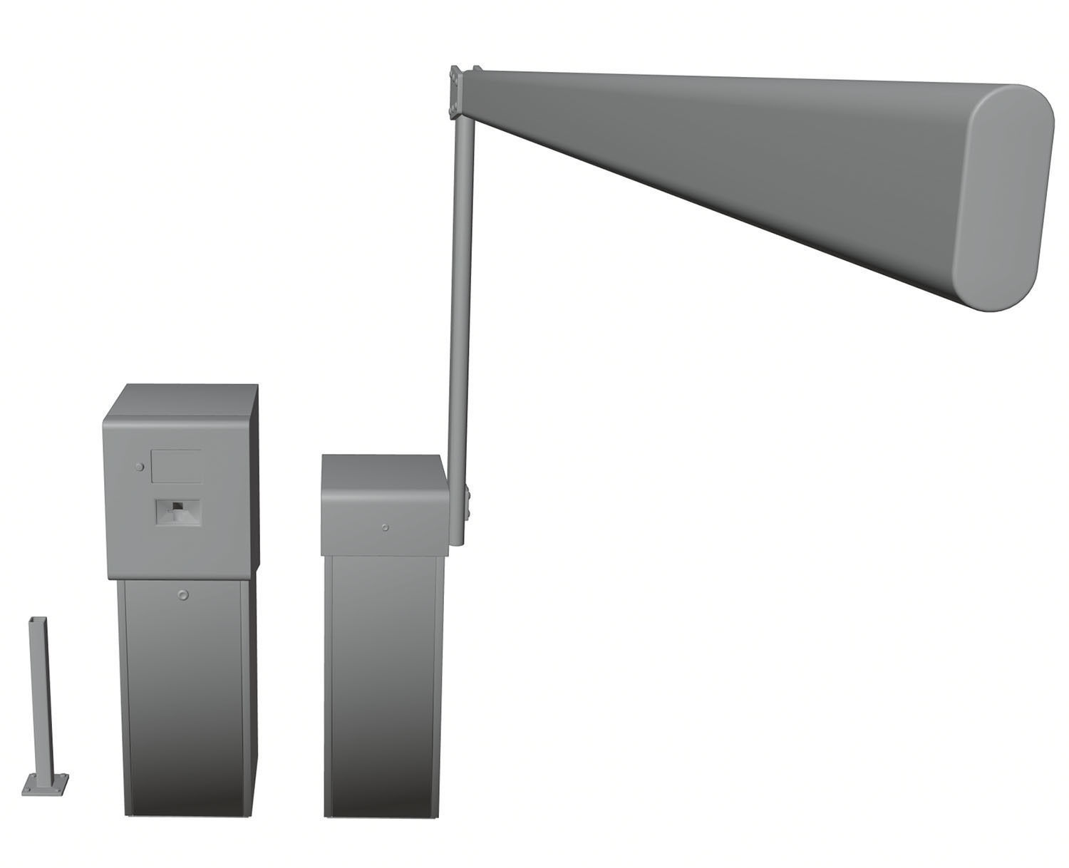 Yellow road barrier 3D model_5