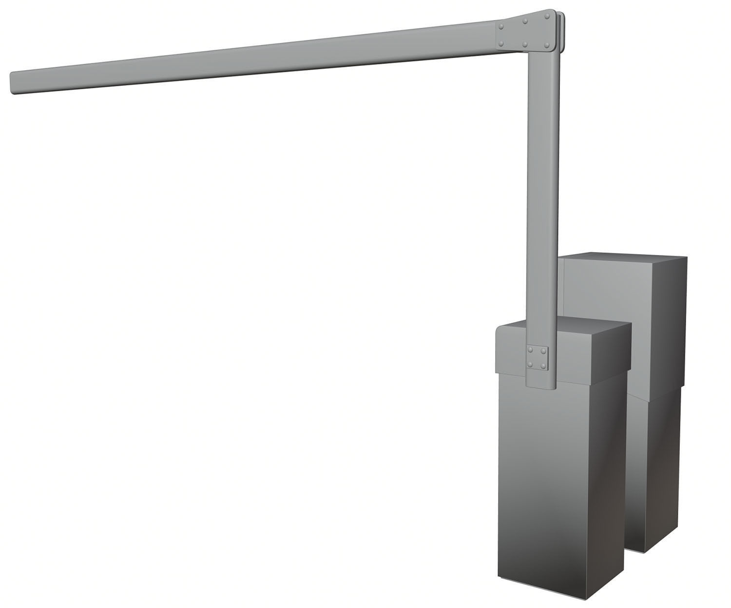 Yellow road barrier 3D model_6