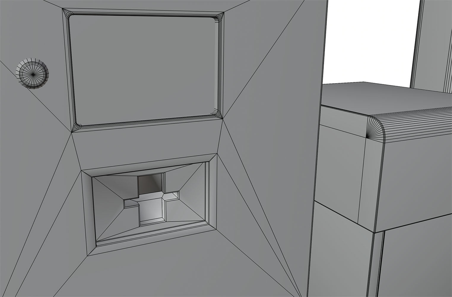 Yellow road barrier 3D model_9