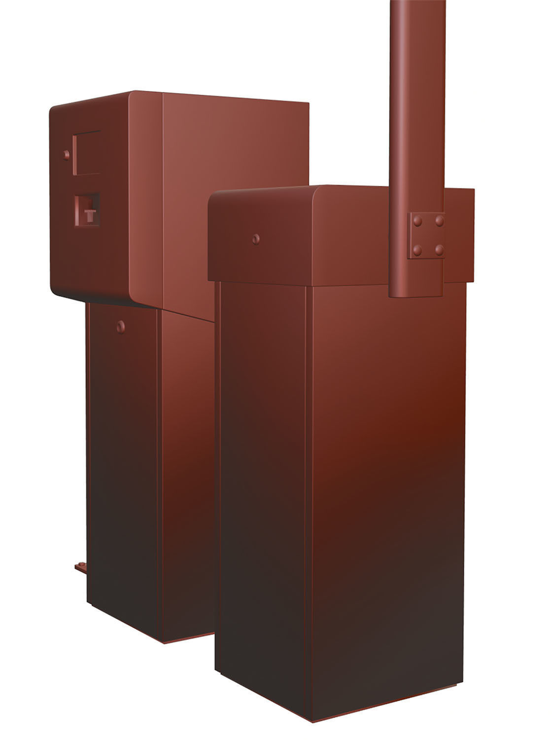 Yellow road barrier 3D model_12