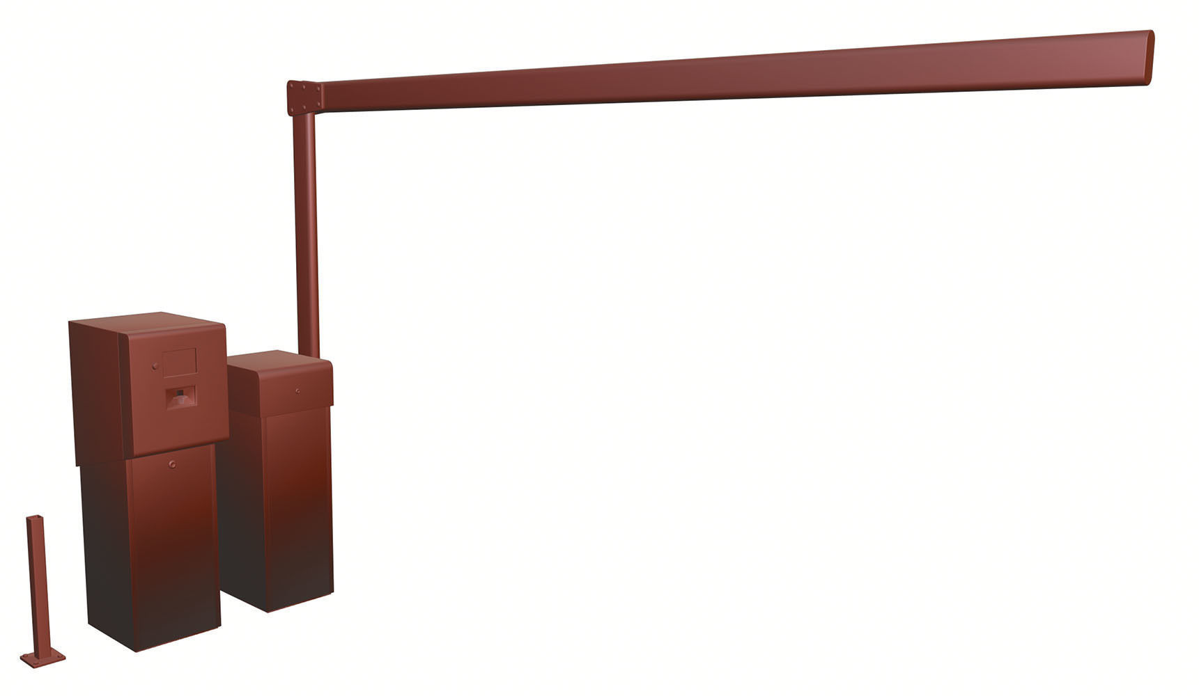 Yellow road barrier 3D model_11