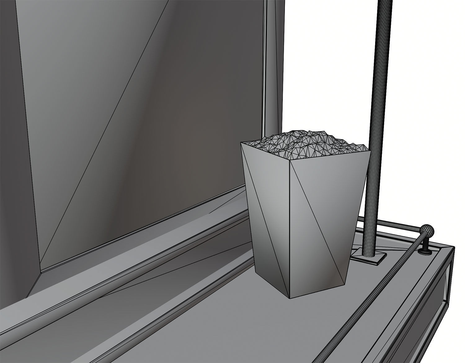 Mobile trolley for making popcorn 3D model_8