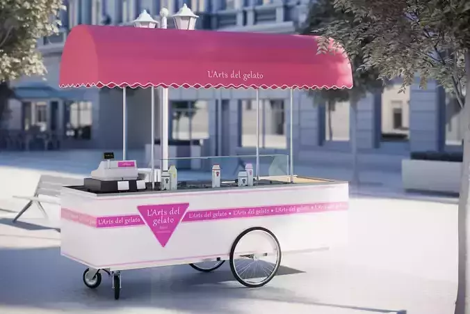 Mobile ice cream cart