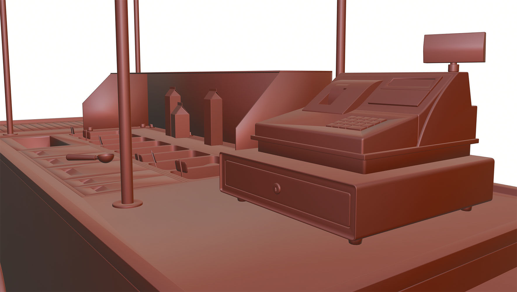 Mobile ice cream cart 3D model_12