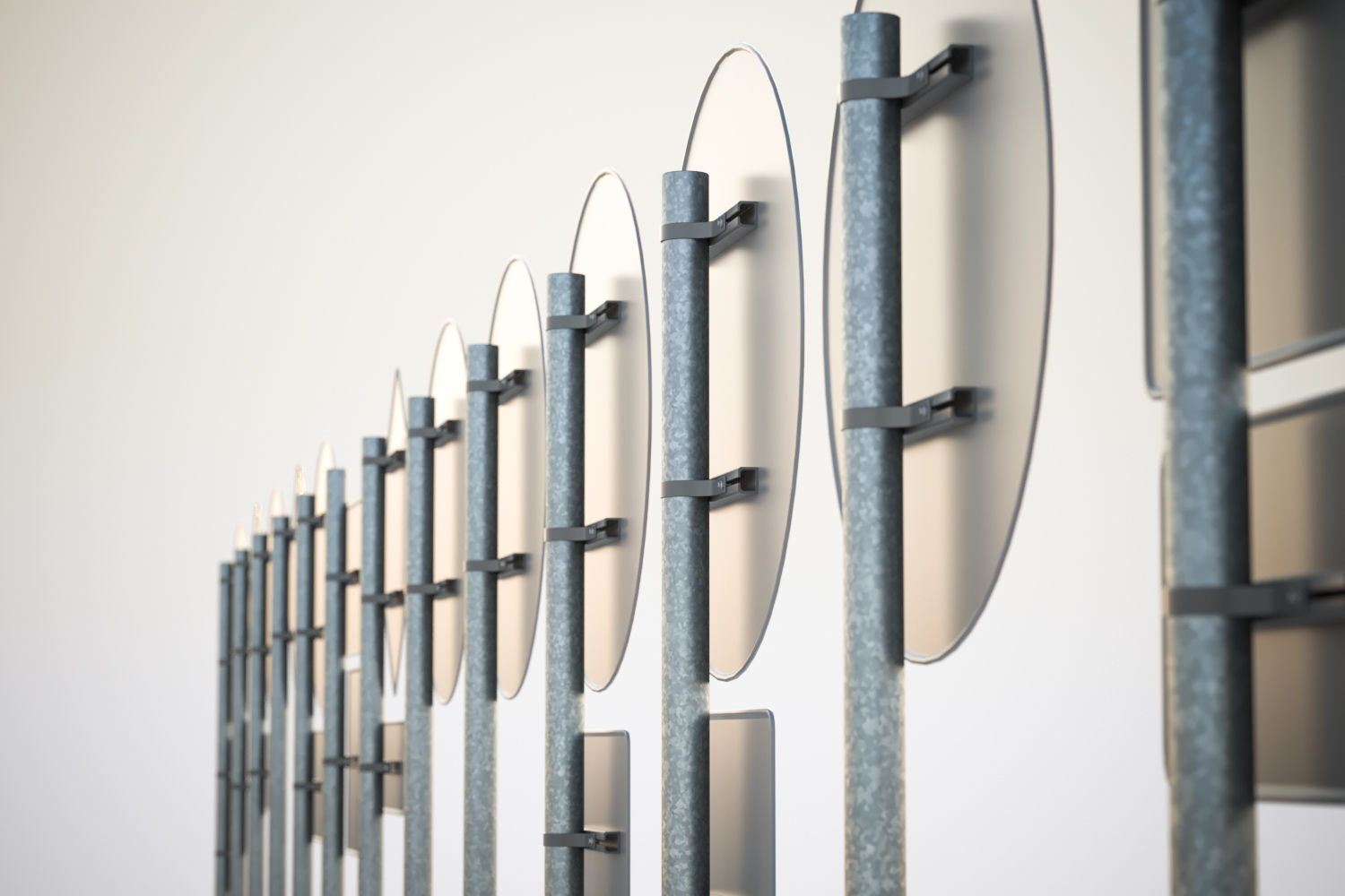 Road sign set 3D model_2