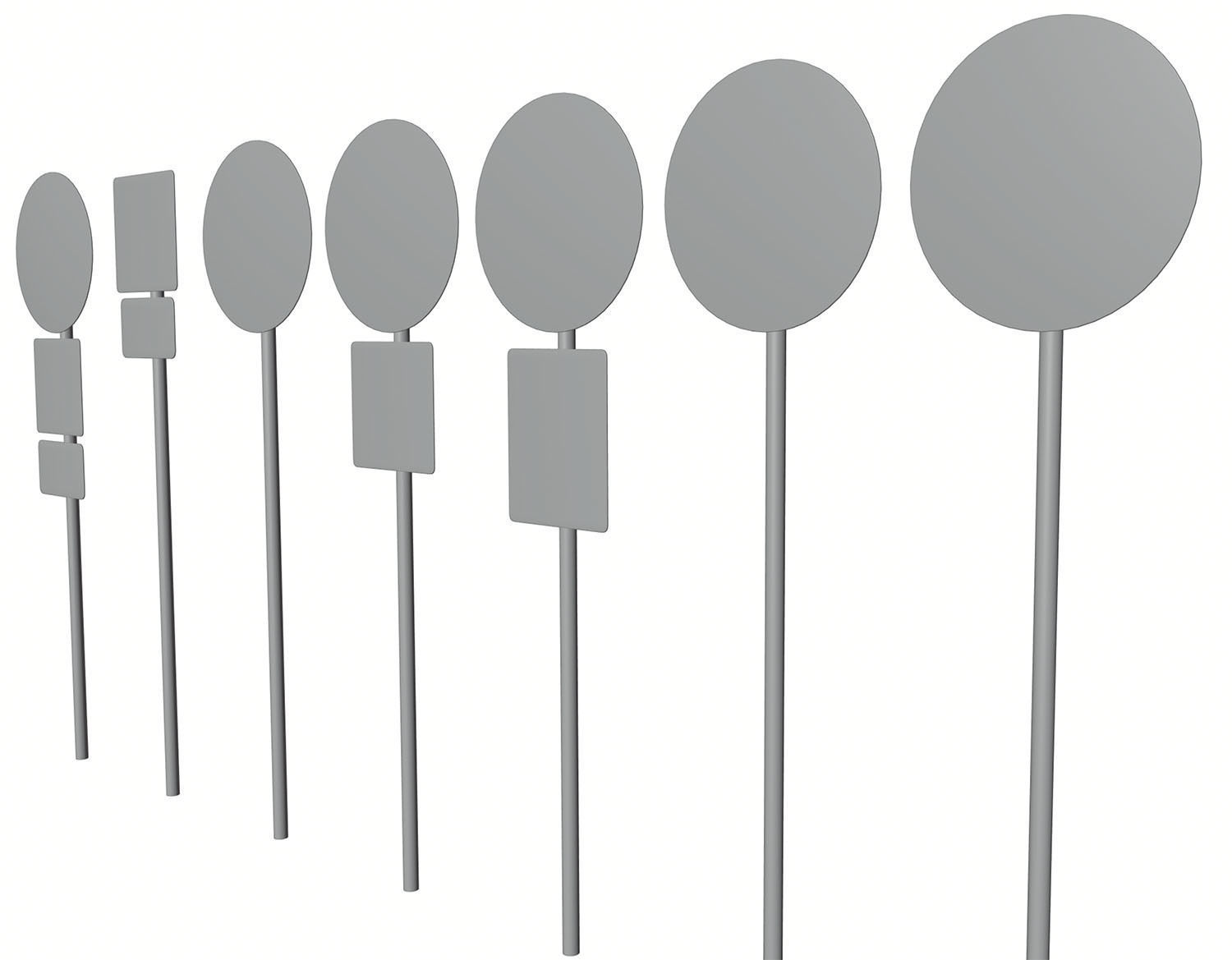 Road sign set 3D model_6