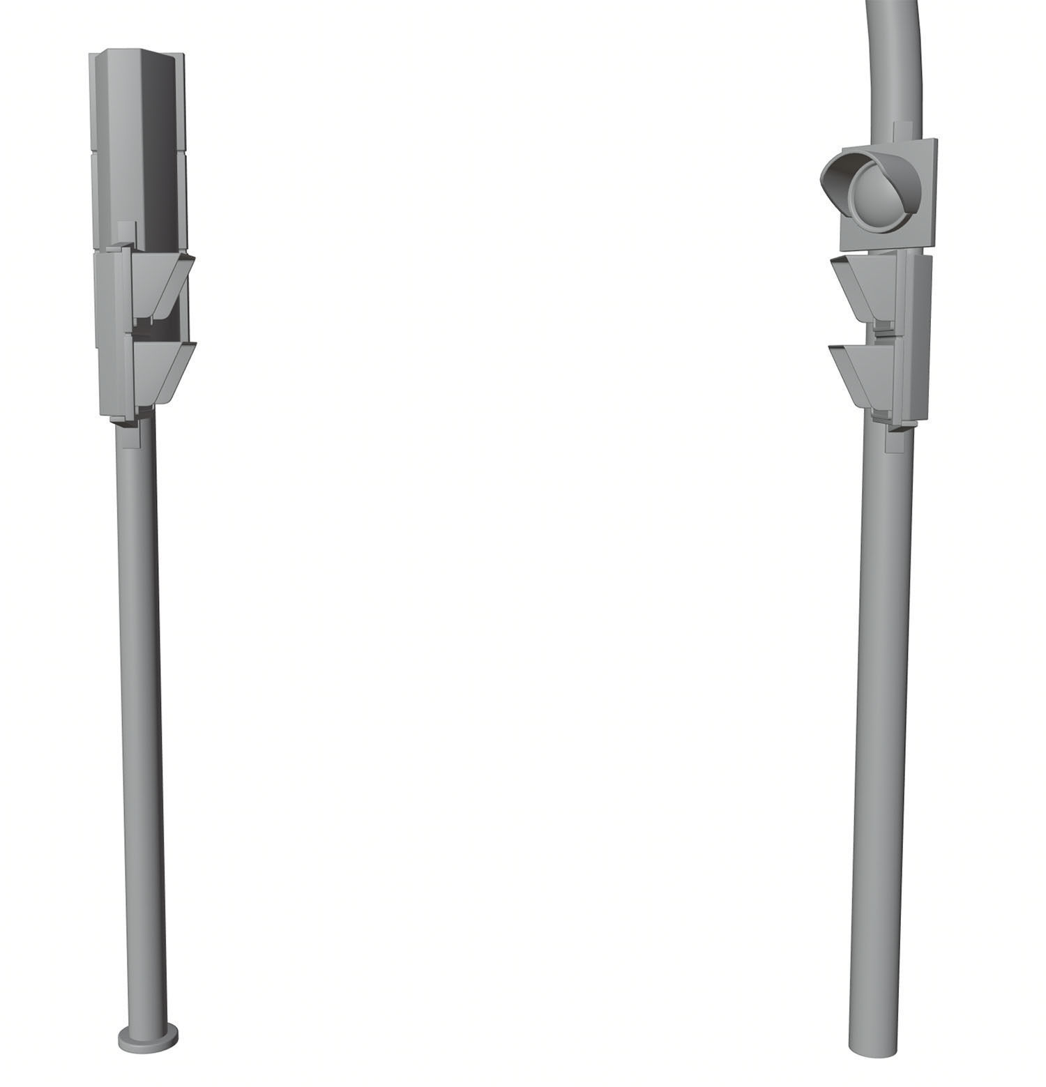 Yellow traffic lights set 3D model_6