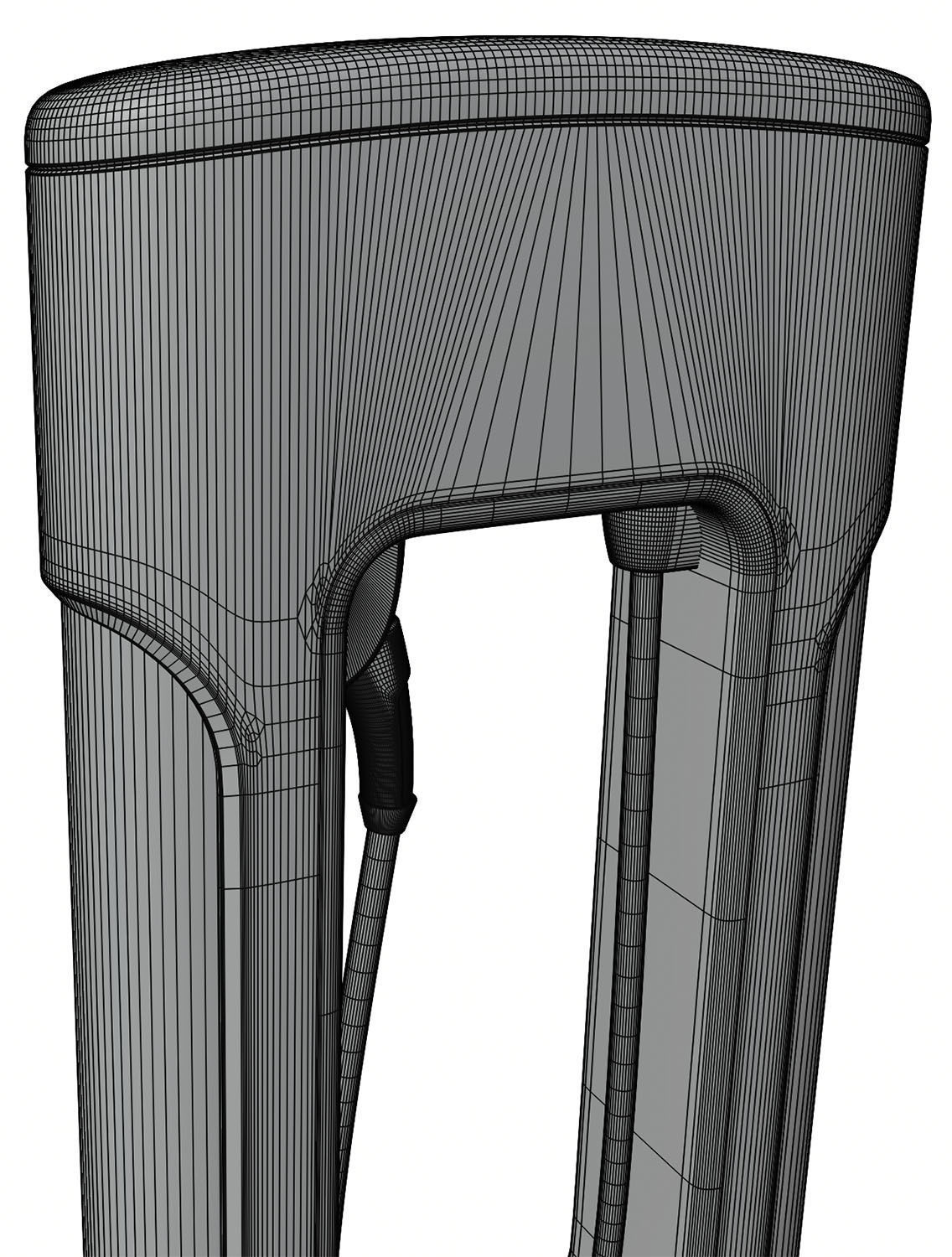 Electric car charger 3D model_8