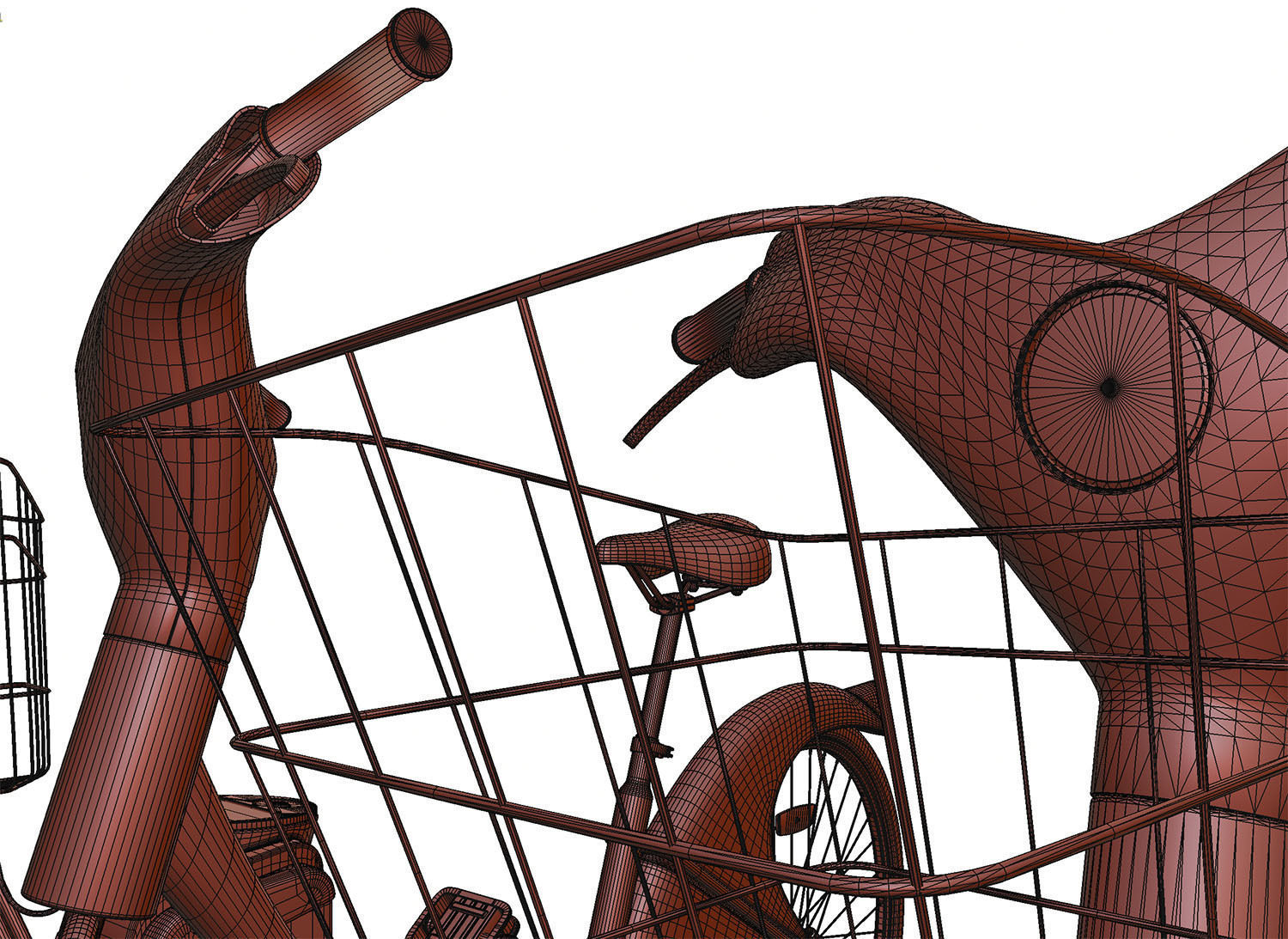 Futuristic bikes on a rack 3D model_13