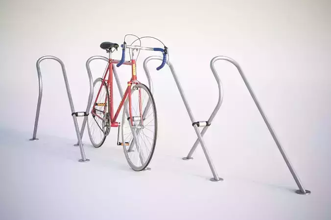 Stand with a model of a bicycle 3D model