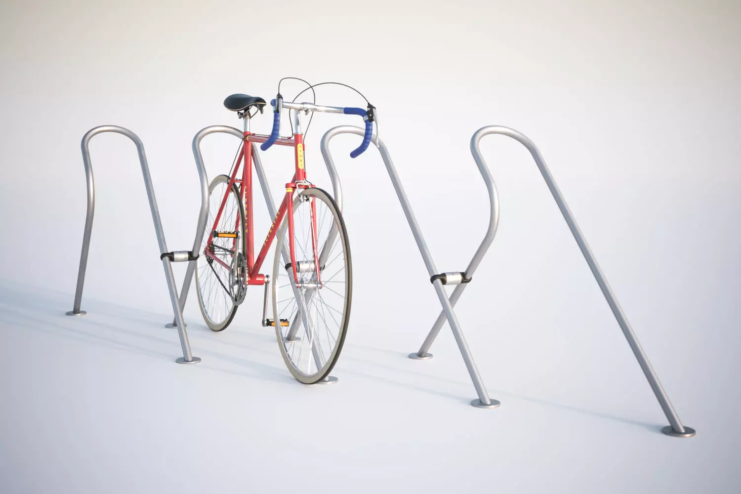 Stand with a model of a bicycle 3D model_0