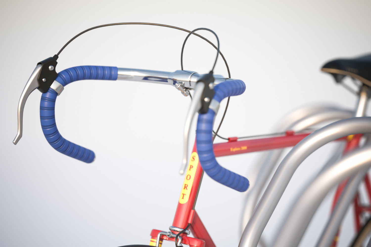 Stand with a model of a bicycle 3D model_2