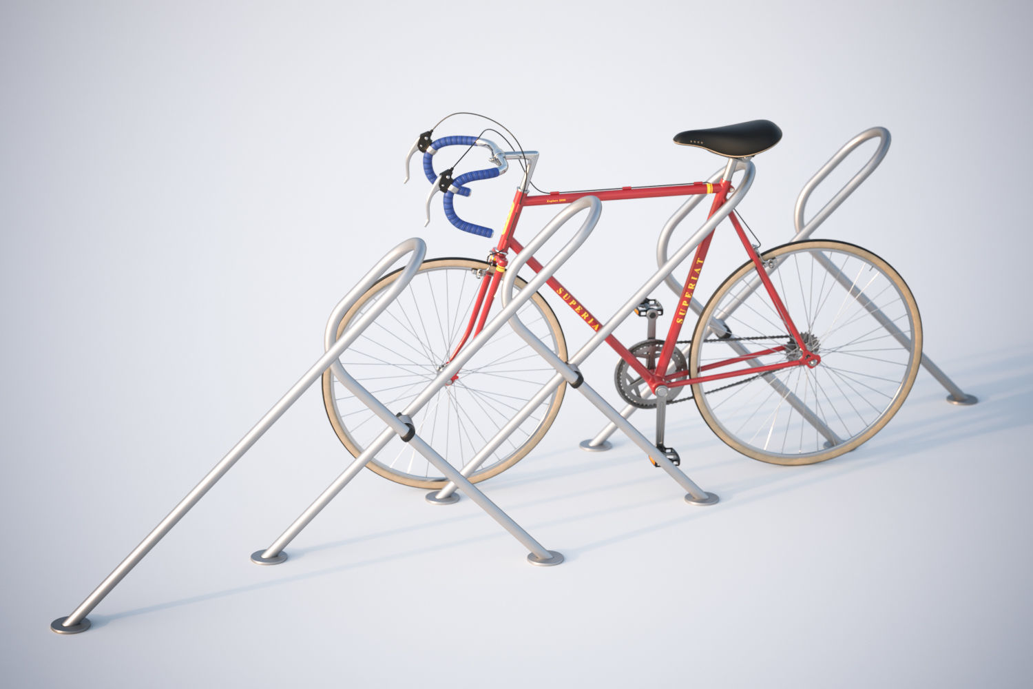 Stand with a model of a bicycle 3D model_4