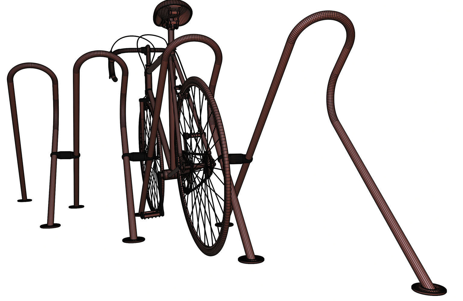 Stand with a model of a bicycle 3D model_13
