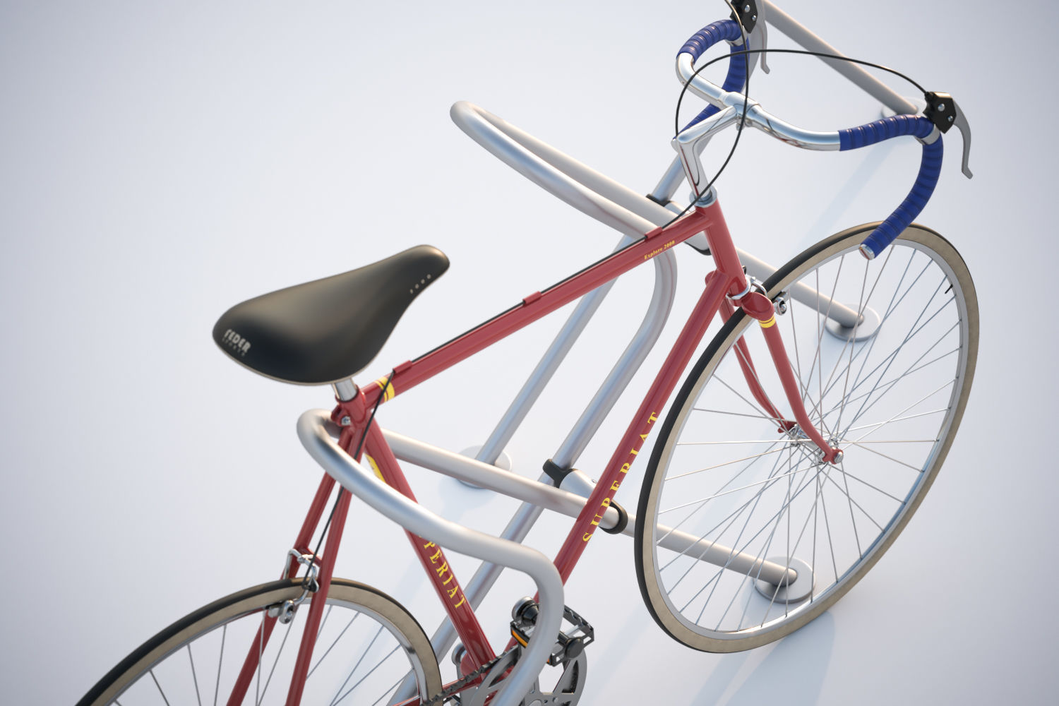 Stand with a model of a bicycle 3D model_3