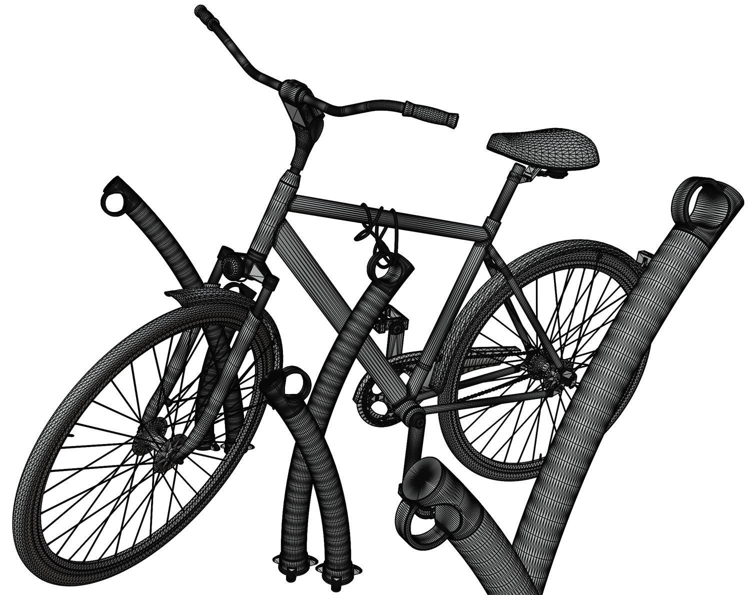 Bike rack 3D model_9