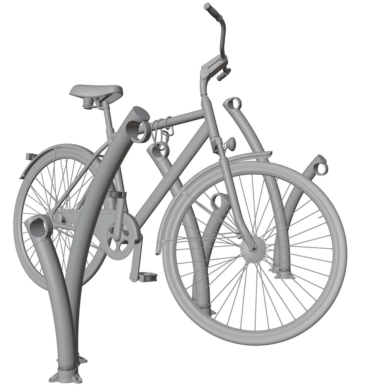 Bike rack 3D model_6