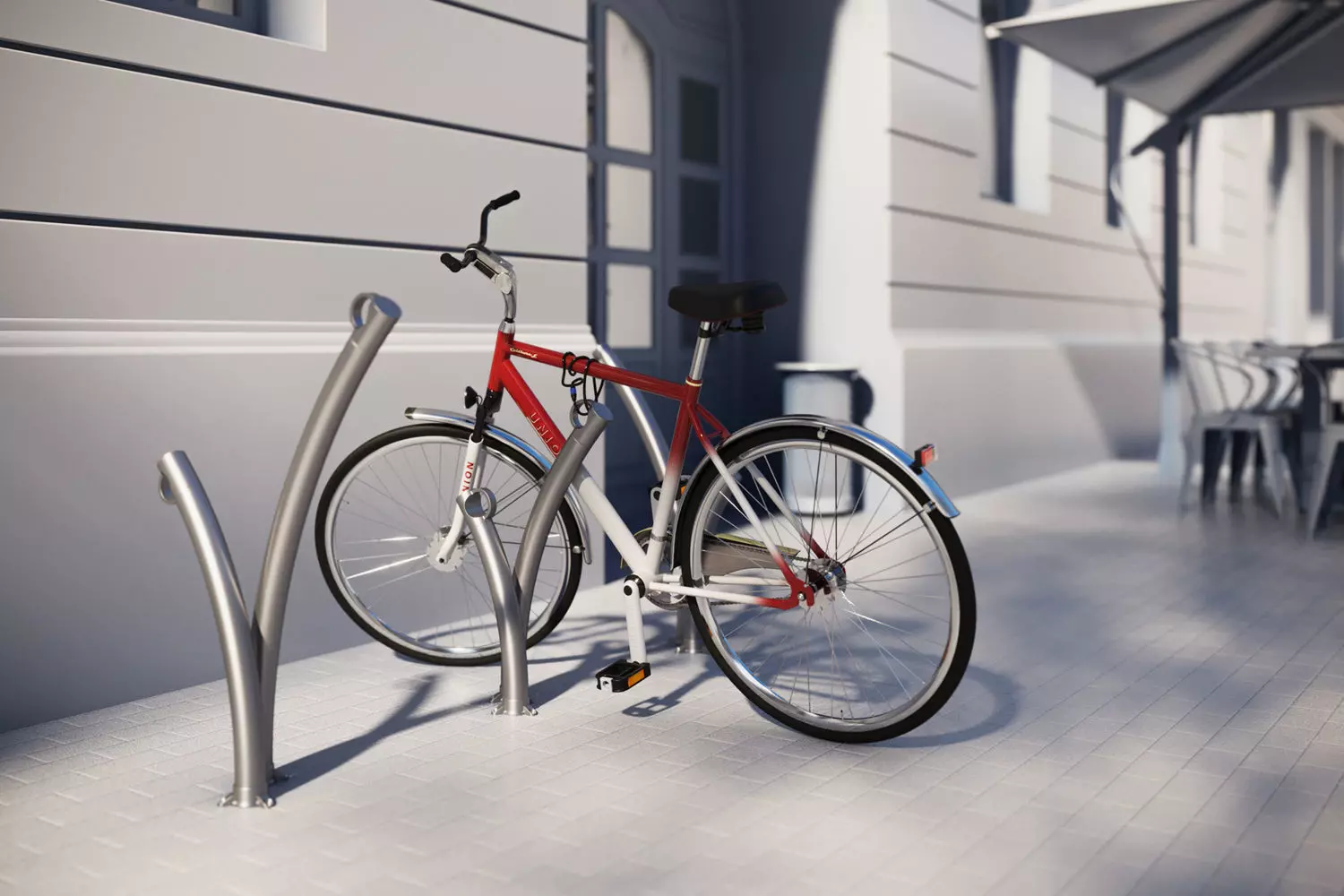 Bike rack 3D model_0